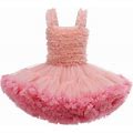 Hawee Princess Strap Tiered Tutu Tulle Flower Sleeveless Girls Dress Wedding Ballerina Dance Pageant Birthday Party Prom Gown