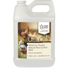 Ultracruz Poultry Natural Pest Control Fly Spray For Chickens, 1 Gallon Pest Control Refill