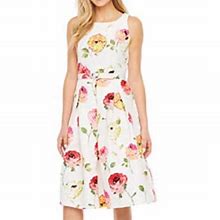 Danny & Nicole Dresses | Danny And Nicole Floral Dress (16) | Color: Red/Yellow | Size: 16