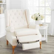 400 Lbs. Weight Capacity Queen Ann Recliner By Brylanehome In Ivory Chair (400 Lb. Capacity)