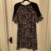 Agb Dresses | Agb Lace Leopard Print Lined Shift Dress | Color: Black/Tan | Size: 10