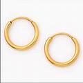 Icing Accessories | 18K Gold Plated 12mm Gold Hoop Earrings. Never Worn, Brand New | Color: Gold | Size: Os