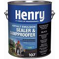 Henry Sealer And Dampproofer: Asphalt Roof Coatings, Asphalt, Black, 0.9 Gal Container Size Model: HE107046