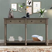 Rosecliff Heights Brettnie 58.02" Console Table Wood In Gray | 34.02 H X 58.02 W X 11.12 D In | Wayfair 09E37fe9f64092b578b6491675c29db6