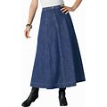 Roaman's Women's Plus Size Invisible Stretch Contour A-Line Maxi Skirt