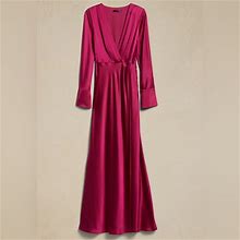 Banana Republic Dresses | Banana Republic Etude Silk Maxi Dress | Color: Pink | Size: 4
