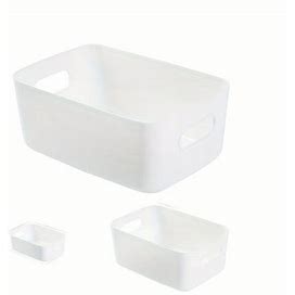 3Pcs/Set Pantry Storage Baskets, Plastic Storage Bins, Pantry Organizer, Colorful Baskets For Kitchen Cabinets Bathroom,White,Handpicked,Temu