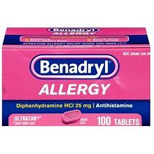 Benadryl Allergy 25 Mg Ultratab 100 Tablets