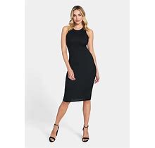 Alloy Apparel Tall Adina Midi Dress For Women In Black Size XS | Cotton