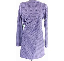 Zara Women's Large Dress Lilac Jacquard Mini Long Sleeve Cutout Heart NEW NWT