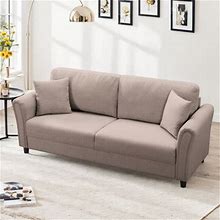 Lark Manor™ Ariunna 81.5" Sofa Couch For Living Room, Modern Mid-Century Sofa Linen In Brown | Wayfair D8df440c62eaf81088ce2afa00dca410