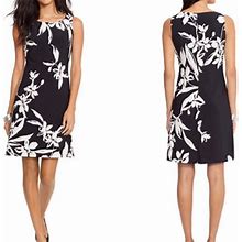 American Living Dresses | American Living Sleeveless Dress With Black & White Floral Print | Color: Black/White | Size: 6