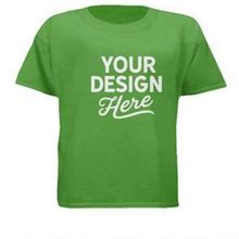 Custom Next Level Kids' T-Shirt In Kelly Green Size YXS 100% Cotton | Rushordertees | Sample