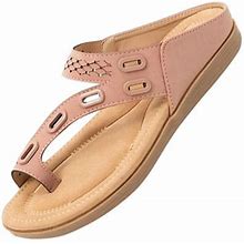 Topumt Women's Womens Summer Soft Flat Beach Comfortable Casual Sandals