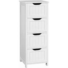 Neces Chest Storage 4 Drawers Dresser Bedroom Cabinet Furniture Organizer Bathroom, White Dressers For Closet Organizers And 6586043