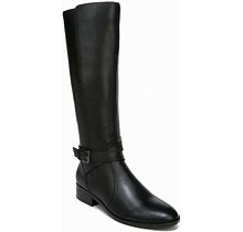 Naturalizer Womens Rena Knee High Riding Boot Black Leather Wide Calf 9.5 W