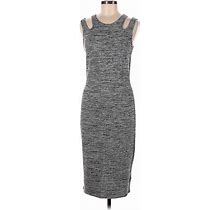 Philosophy Republic Clothing Casual Dress - Midi Scoop Neck Sleeveless: Gray Marled Dresses - Women's Size Medium