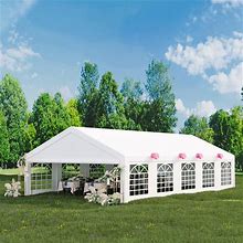 ACONEE 20 X 40 ft Outdoor Party Tent Canopy Wedding Patio Camping Gazebo Shelter Pavilion Cater Wedding BBQ Events Tent W/Removable Sidewalls & 3