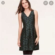 Loft Dresses | Ann Taylor Loft Petites Green And Black Dress | Color: Black/Green | Size: 0P