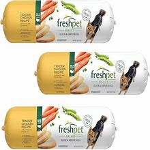Freshpet Select Roll Tender Chicken Recipe Refrigerated Dog Food With Carrots, Peas And Brown Rice - Never Any Preservatives - No Meat Meals Or By Pr