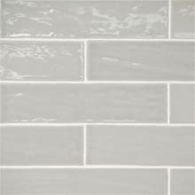 Bedrosians Marin Pebble Gray (Light Grey) 3-In X 10-In Glossy Ceramic Subway Tile (5.09-Sq. Ft/ Carton) | 100003176