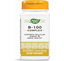 Nature's Way Vitamin B-100 Complex - Supports Cellular Energy & Nerve Health 60 Capsules