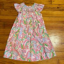 Petite Palace Dresses | Petite Palace Paisley Smocked Dress | Color: Pink | Size: 4Tg
