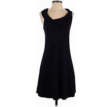 Three Dots Casual Dress - A-Line Scoop Neck Sleeveless: Black Print Dresses - Women's Size Medium