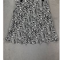 Banana Republic Skirt Womens 10 Black/White Zebra A-Line Knee Length