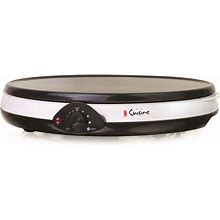 Euro Cuisine 12" Electric Crepe Maker By Euro Cuisine In Black And White