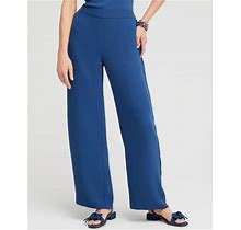 Women's Wide Leg Soft Pants In Azores Blue Size 10 | Chico's