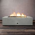 Starfire Designs Gravity 60" X 32" Rectangle Concrete Gas Fire Pit, HPC CSA Certified Electronic On/Off - LP / Graphite