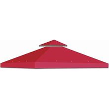 Strong Camel Dual Tier Gazebo Replacement 10' X 10' Canopy Top Cover Awning Roof Top Cover Patio Pavilion Cover Sunshade Polyester