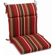 22"X45" Patterned Outdoor Squared Seat/ Back Chair Cushion, Montserrat Sangria, Throw Pillows, By Blazing Needles