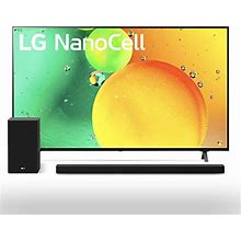 LG 55-Inch Class NANO75 Series 4K Smart TV With Alexa Built-In 55NANO75UQA & LG SP9YA 5.1.2Ch Dolby Atmos Soundbar With Wireless Subwoofer