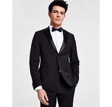 Calvin Klein Men's Skinny-Fit Wool Tuxedo Jacket - Black - Size 38R
