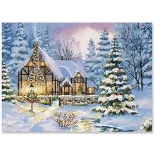 Winter Cottage Christmas Cards - Set Of 18