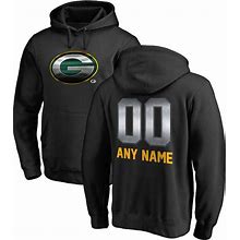 Men's Caleb Jones NFL Pro Line By Fanatics Branded Black Green Bay Packers Personalized Midnight Mascot Pullover Hoodie Size: 3XL
