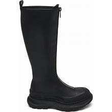 Alexander Mcqueen Tread Slick Leather Boots - Black