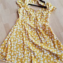 Shein Dresses | New! Shein Sweetheart Neckline Dress | Color: Yellow | Size: L