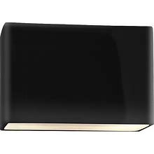Ambiance 8"H Black Wide Rectangle LED ADA Outdoor Sconce