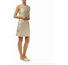 Elie Tahari Dresses | Elie Tahari Winny Metallic Brocade Cocktail Dress | Color: Cream/Gold | Size: 6