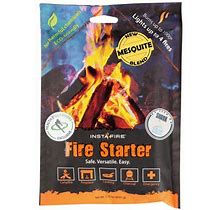 Insta-Fire New Blends MESQUITE Granulated Fire Starter All Natural Eco-Friendly Lights Fires In Any Weather 1.75Oz Pouches (6 Packs)