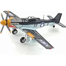 1943 Grey Mustang P51 1:40 Collectible Metal Scale Model Airplane, Grey/Metal, Figurines, By Old Modern Handicrafts