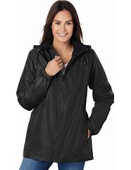 Image result for Women's Black Rain Jacket