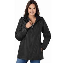 Plus Size Women's Three-Season Storm Jacket By TOTES In Black (Size L)