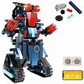 STEM Building Block Toy RC Robot For Kids Aukfa App Controlled & Remote Control Robotic Toy For Boys And Girls Engineering Educational Build Kit