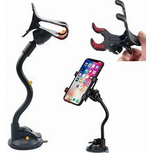 Car Phone Holder, Industrial-Strength Car Phone Mount Windshield Suction Cup, Holder For Cell Phone In Truck, Long Arm Phone Holder Windshield Mount F