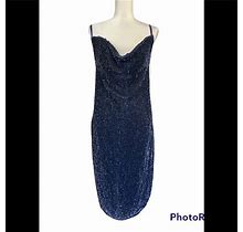 Retrofete Dresses | Retrofte Cocktail Party Shift Dress Sequined Navy Blue Size S New With Defect | Color: Blue | Size: S