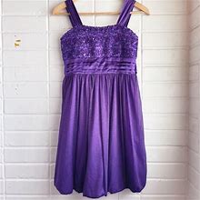 Speechless Dresses | Speechless Purple Sequin Pleated Bubble Dress | Color: Purple | Size: S